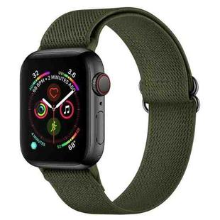 Polyester Nylon Watch Band For Apple Watch Ultra 49mm&Watch Ultra 2 49mm / Series 9&8&7 45mm / SE 3&SE 2&6&SE&5&4 44mm / 3&2&1 42mm(Army Green)