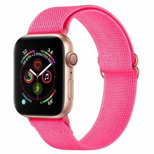 Polyester Nylon Watch Band For Apple Watch Ultra 49mm&Watch Ultra 2 49mm / Series 9&8&7 45mm / SE 3&SE 2&6&SE&5&4 44mm / 3&2&1 42mm(Peach Red)