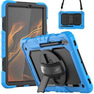 For Samsung Galaxy Tab S8 11 inch SM-X700 Silicone + PC Tablet Case(Light Blue+Black)