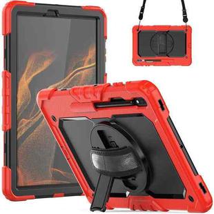 For Samsung Galaxy Tab S8+ 12.4 inch SM-X800 Silicone + PC Tablet Case(Red+Black)