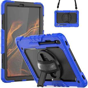 For Samsung Galaxy Tab S8+ 12.4 inch SM-X800 Silicone + PC Tablet Case(Dark Blue+Black)