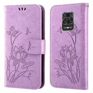 For Xiaomi Redmi Note 10 Pro / Pro Max Lotus Embossed Leather Phone Case(Purple)