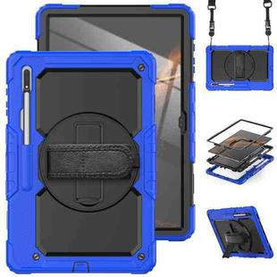 For Samsung Galaxy Tab S8 Ultra 14.6 inch SM-X900 Silicone + PC Tablet Case(Dark Blue+Black)