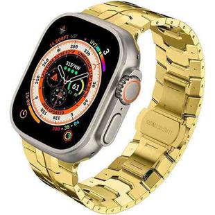 Steel Watch Band For Apple Watch Series 9&8&7 41mm / SE 3&SE 2&6&SE&5&4 40mm / 3&2&1 38mm(Gold)