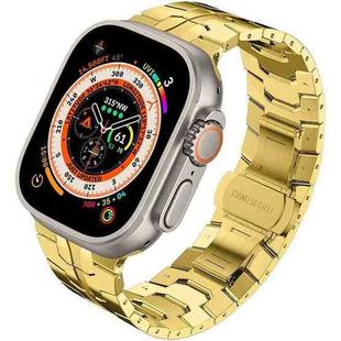 Steel Watch Band For Apple Watch Ultra 49mm&Watch Ultra 2 49mm / Series 9&8&7 45mm / SE 3&SE 2&6&SE&5&4 44mm / 3&2&1 42mm(Gold)