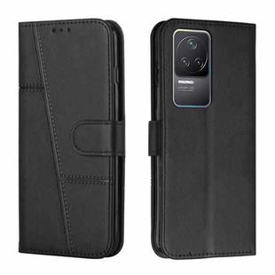 For Xiaomi Redmi K50 / K50 Pro Stitching Calf Texture Buckle Leather Phone Case(Black)