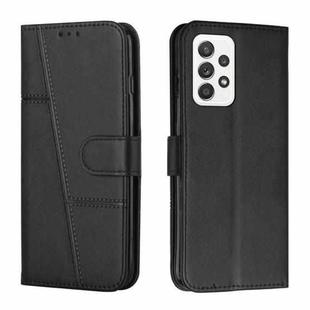 For Samsung Galaxy A23 Stitching Calf Texture Buckle Leather Phone Case(Black)