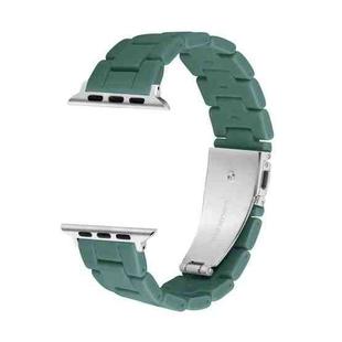 Candy Color Three-Bead Watch Band For Apple Watch Series 8&7 41mm / SE 2&6&SE&5&4 40mm / 3&2&1 38mm(Pine Needle Green)