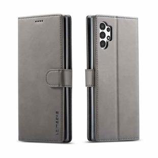 For Samsung Galaxy A13 4G LC.IMEEKE Calf Texture Leather Phone Case(Grey)