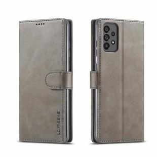 For Samsung Galaxy A73 5G LC.IMEEKE Calf Texture Leather Phone Case(Grey)