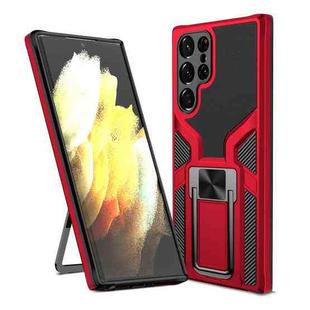 For Samsung Galaxy S22 Ultra 5G Armor 2 in 1 PC + TPU Magnetic Phone Case(Red)