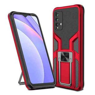 For Xiaomi Redmi Note 9 4G Armor 2 in 1 PC + TPU Magnetic Phone Case(Red)