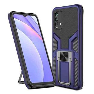 For Xiaomi Redmi Note 9 4G Armor 2 in 1 PC + TPU Magnetic Phone Case(Blue)