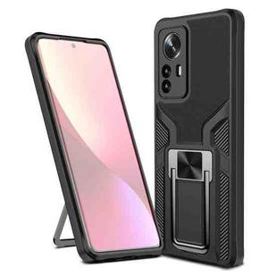 For Xiaomi 12 Pro Armor 2 in 1 PC + TPU Magnetic Phone Case(Black)