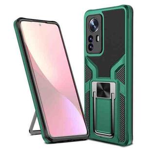 For Xiaomi 12 Pro Armor 2 in 1 PC + TPU Magnetic Phone Case(Green)