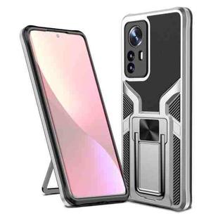 For Xiaomi 12 Pro Armor 2 in 1 PC + TPU Magnetic Phone Case(Silver)