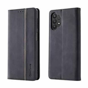 For Samsung Galaxy A13 4G Splicing Skin Feel Magnetic Leather Phone Case(Black)