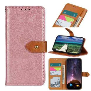 For Xiaomi Redmi K40S/Redmi K40S Pro 5G/Xiaomi Poco F4 5G European Floral Embossed Leather Phone Case(Pink)