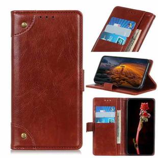 For Xiaomi Redmi K50 / K50 Pro Copper Buckle Nappa Texture Leather Phone Case(Brown)