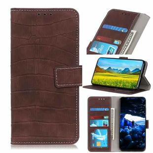 For Xiaomi Redmi 10C/Redmi 10 India/Redmi 10 Power/Poco C40 Crocodile Texture Leather Phone Case(Brown)