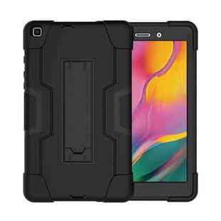 For Galaxy Tab A 8.0 (2019) T290  Contrast Color Silicone + PC Combination Case with Holder(Black)