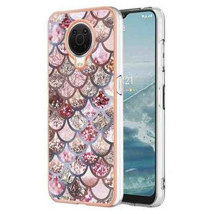 For Nokia G10 / G20 Electroplating IMD TPU Phone Case(Pink Scales)