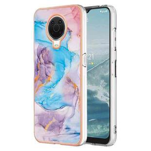 For Nokia G10 / G20 Electroplating IMD TPU Phone Case(Blue Marble)