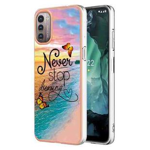 For Nokia G21 / G11 Electroplating IMD TPU Phone Case(Dream Butterfly)
