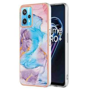 For OPPO Realme 9 Pro+ 5G Electroplating IMD TPU Phone Case(Blue Marble)