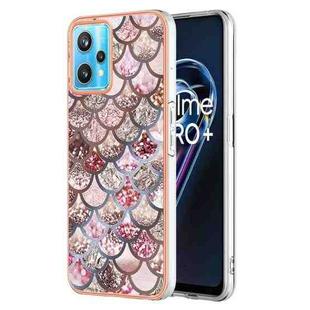 For OPPO Realme 9 Pro 5G Electroplating IMD TPU Phone Case(Pink Scales)