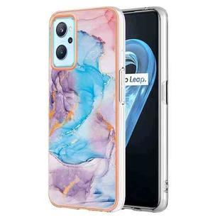 For OPPO Realme 9i / A36/A96 4G Electroplating IMD TPU Phone Case(Blue Marble)