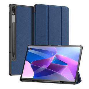 For Lenovo Tab P12 Pro 12.6 DUX DUCIS Domo Series Horizontal Flip Magnetic PU Smart Tablet Case(Blue)