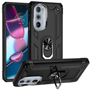 For Motorola Edge 30 Pro Shockproof TPU + PC Phone Case(Black)