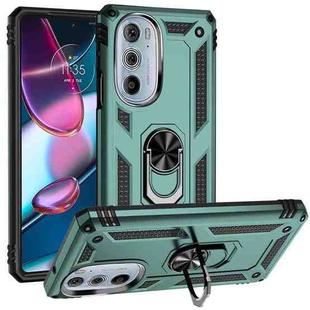 For Motorola Edge 30 Pro Shockproof TPU + PC Phone Case(Dark Green)