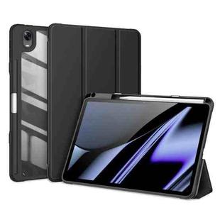 For OPPO Pad DUX DUCIS TOBY Series Horizontal Flip Smart Tablet Case(Black)