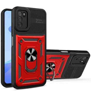 For OPPO A16 / A16s Eagle Eye Shockproof Phone Case(Red + Black)