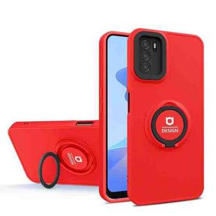 For OPPO A16 / A16s Eagle Eye Ring Holder Phone Case(Red + Black)