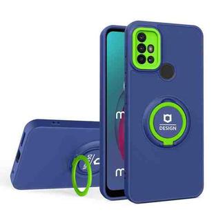 For Motorola Moto G10 / G20 / G30 Eagle Eye Ring Holder Phone Case(Blue + Green)