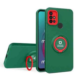 For Motorola Moto G10 / G20 / G30 Eagle Eye Ring Holder Phone Case(Dark Green + Red)