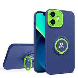 For iPhone 11 Eagle Eye Ring Holder Phone Case (Blue + Green)