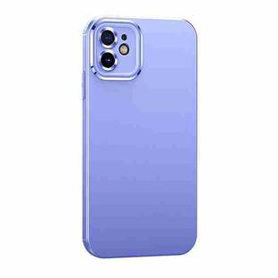 For iPhone 11 Metal Lens Liquid Silicone Phone Case (Purple)