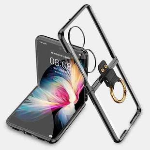 For Huawei P50 Pocket GKK Phantom Electroplating Phone Case with Ring Holder(Black)