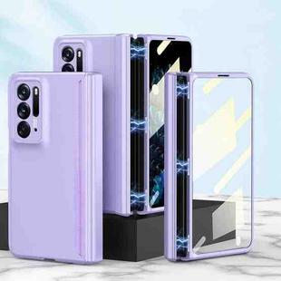 For OPPO Find N GKK Integrated Magnetic Full Coverage Phone Flip Case(Purple)