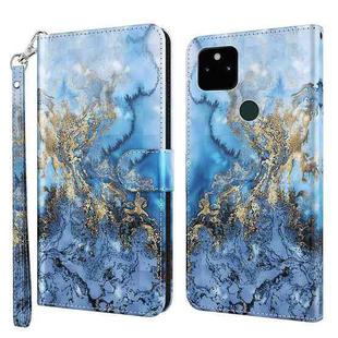 For Google Pixel 5a 5G 3D Painting Pattern TPU + PU Leather Phone Case(Milky Way)