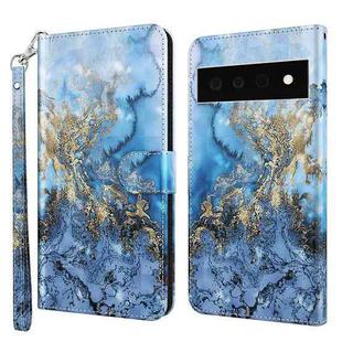 For Google Pixel 6 Pro 3D Painting Pattern TPU + PU Leather Phone Case(Milky Way)