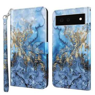 For Google Pixel 6a 3D Painting Pattern TPU + PU Leather Phone Case(Milky Way)