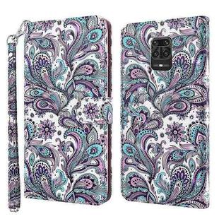 For Xiaomi Redmi Note 10 Lite 3D Painting Pattern TPU + PU Leather Phone Case(Swirl Pattern)