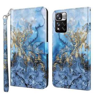 For Xiaomi Redmi Note 11 3D Painting Pattern TPU + PU Leather Phone Case(Milky Way)