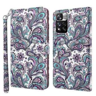 For Xiaomi Redmi Note 11 3D Painting Pattern TPU + PU Leather Phone Case(Swirl Pattern)