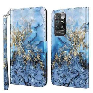 For Xiaomi Redmi 10 3D Painting Pattern TPU + PU Leather Phone Case(Milky Way)